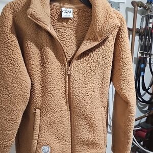 Women's "GOAT"Tan Sherpa Fleece Jacket